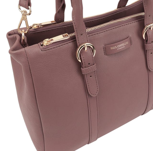 Paul Costelloe Paul Costelloe Women's Salween Leather Multi Way Bag in Pink - 3