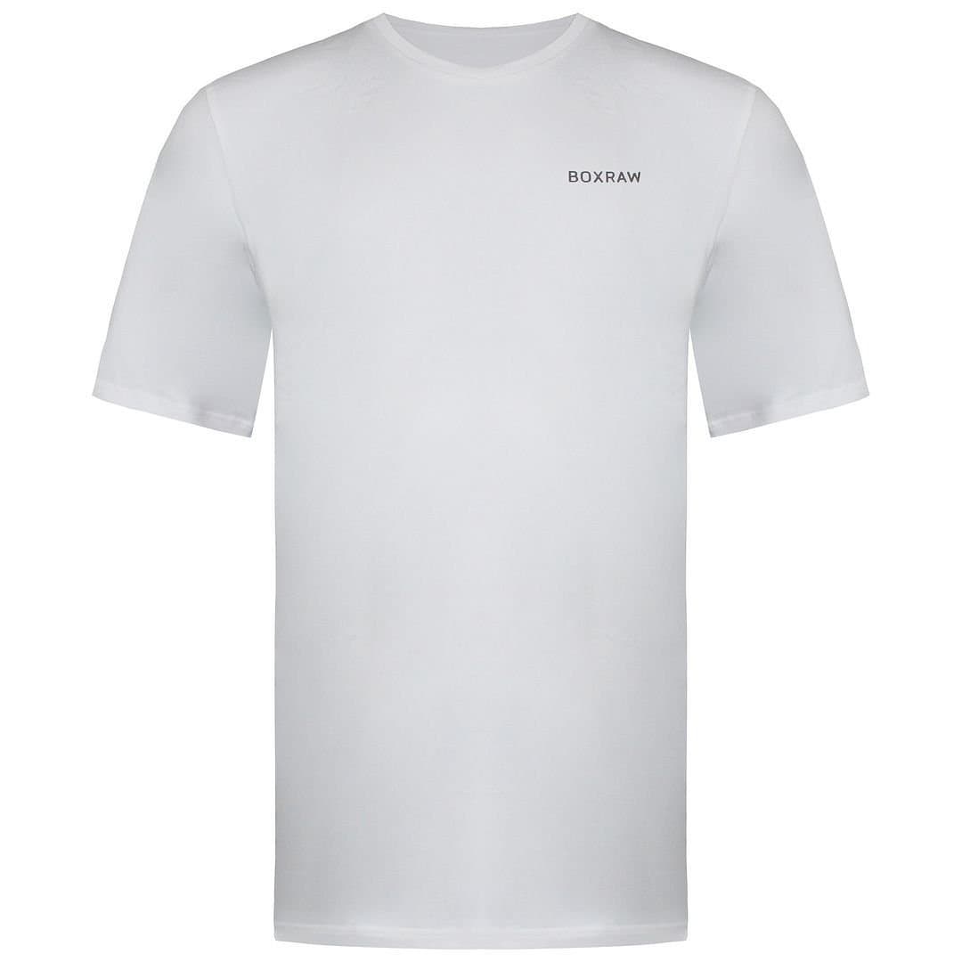 BoxRaw BoxRaw Men's Short Sleeve Crew Neck Tailored Fit White