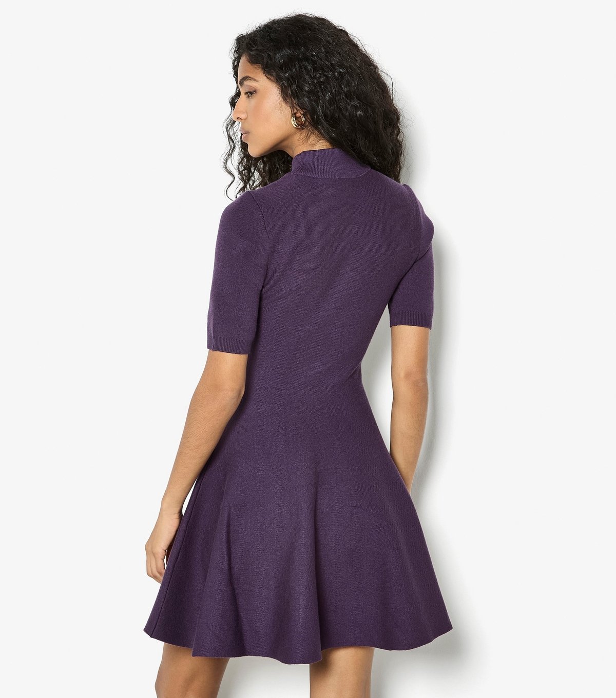 Apricot Women's Dark Purple Fit and Flare Dress Apricot New Look - 3