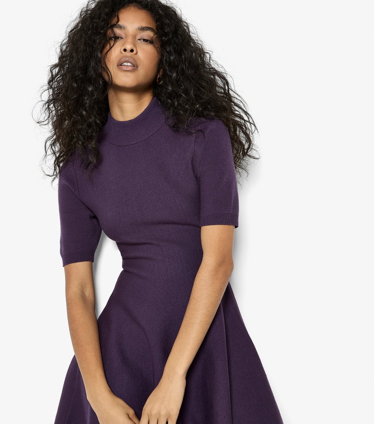 Apricot Women's Dark Purple Fit and Flare Dress Apricot New Look - 4