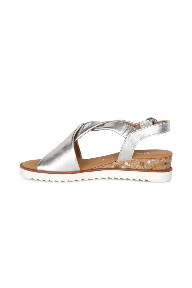 Gabor Gabor Women's 'Rich' Low Heeled Sandals in Silver - 2