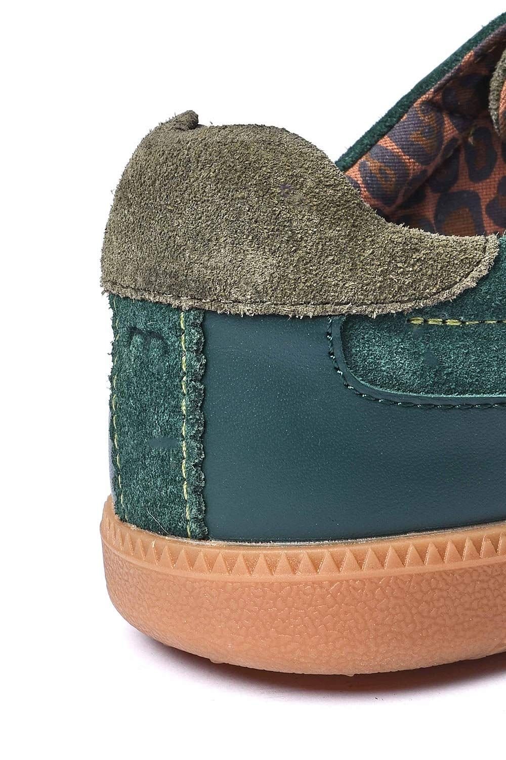 Moshulu Moshulu Women's 'Margot' Sporty Lace Up Trainers in Dark Green - 4