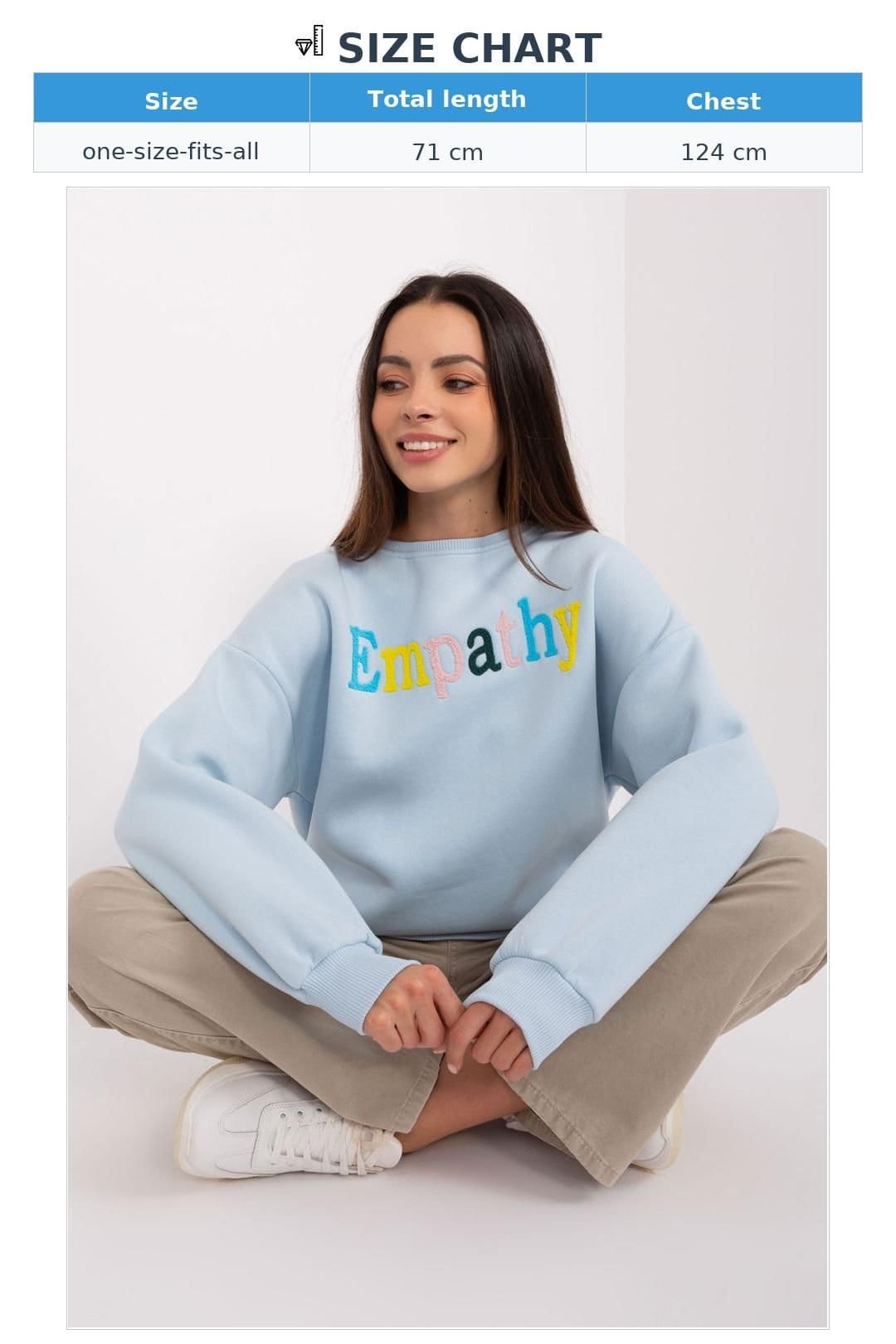 Love Lace Love Lace Women's Cotton Polyester Pullover Graphic Sweatshirt in Blue - 4