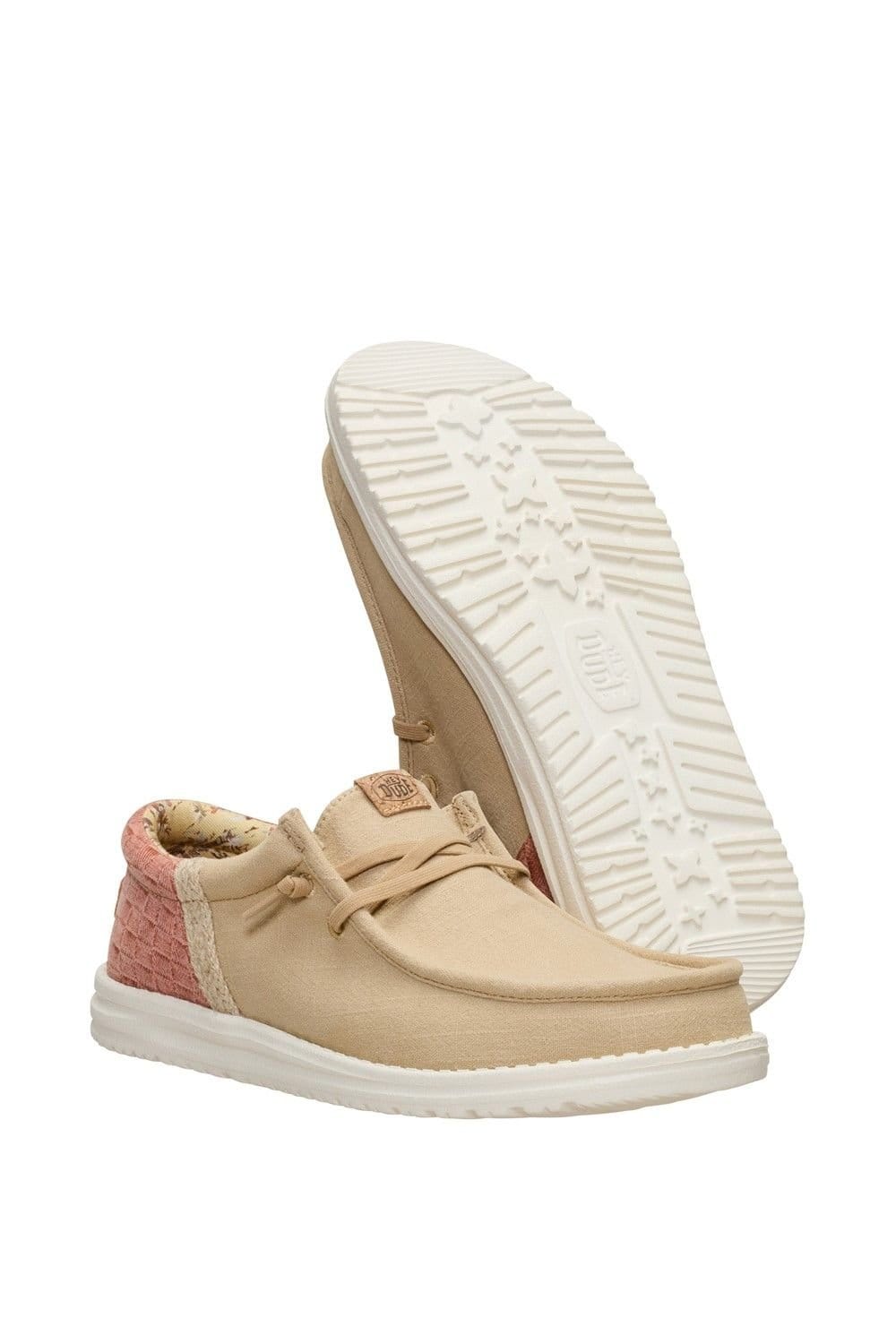 HEY DUDE Hey Dude Men's Wally Funk Summer Stretch Slip On Shoes in Tan - 4