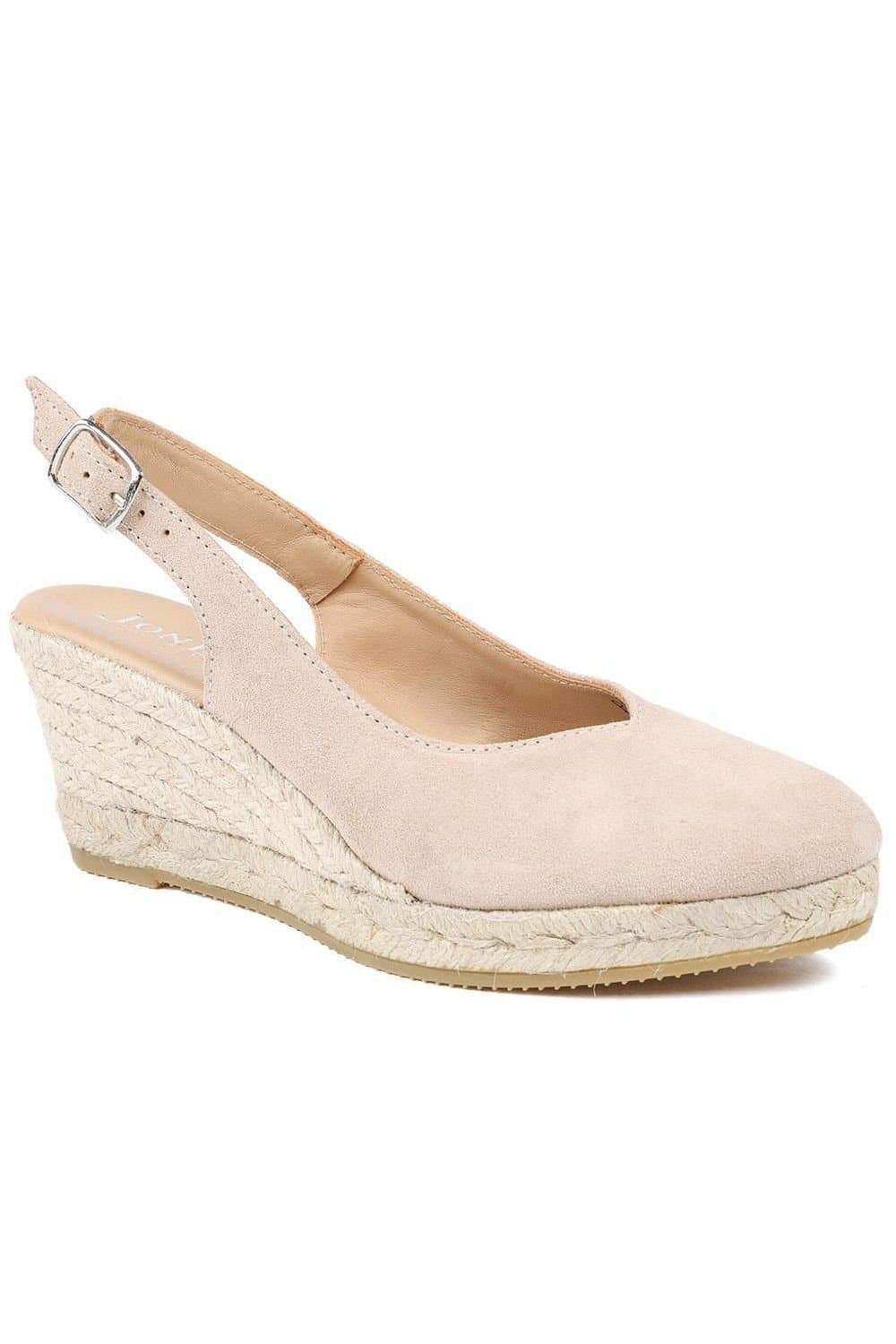 Jones Bootmaker Jones Bootmaker Women's Raisa Leather Buckle Fasten Espadrilles in Light Sand