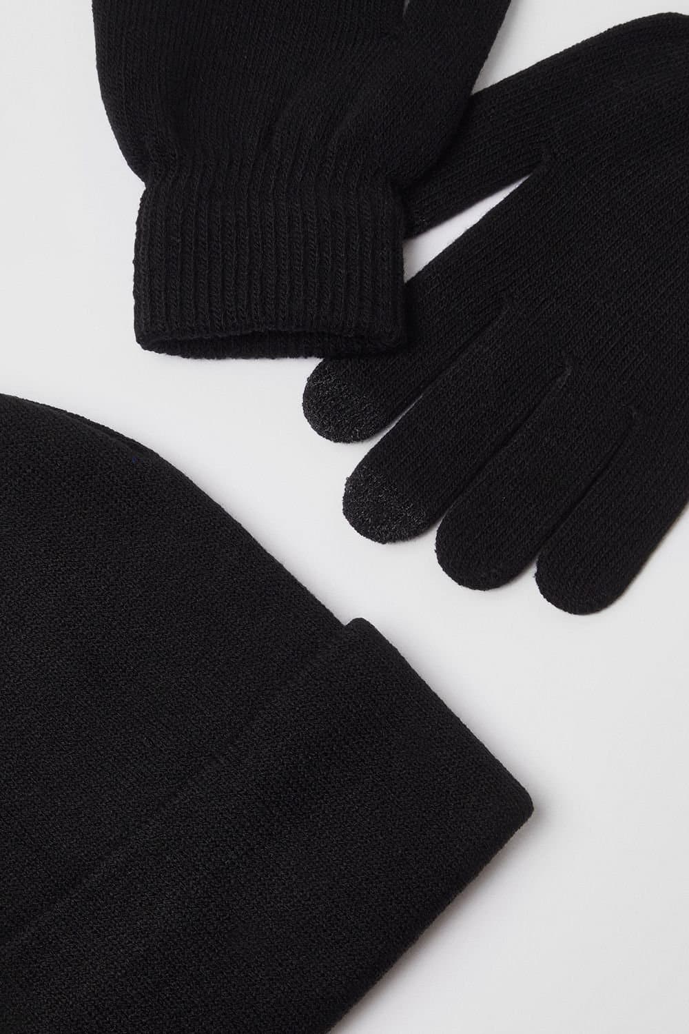 Burton Burton Men's Black Knitted Hat & Gloves Set