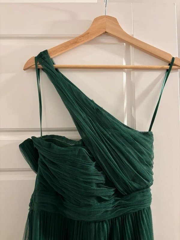 ASOS ASOS One Shoulder Tulle Wired Hem Maxi Dress