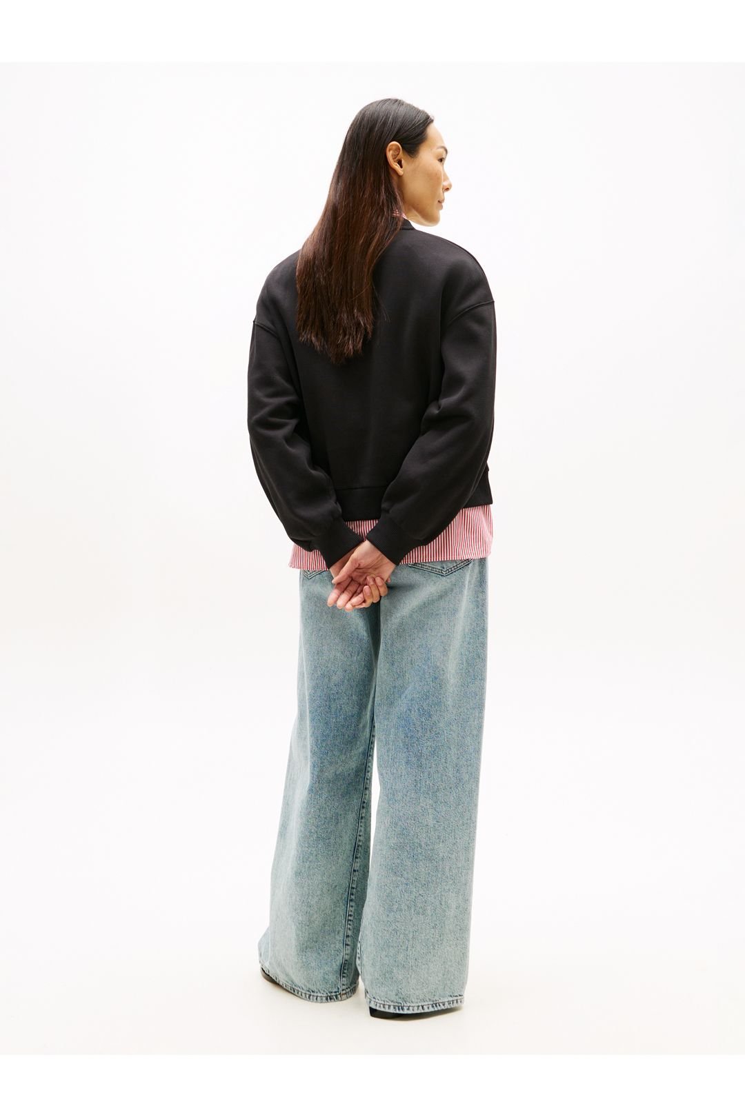 Tommy Hilfiger Tommy Hilfiger Women's Corp Logo Modern Sweatshirt Black - 4