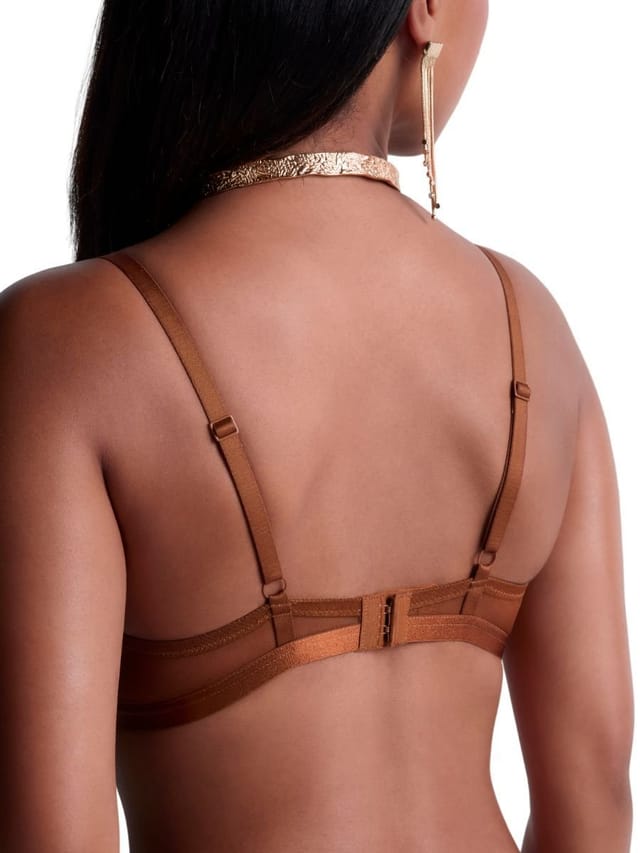 Aubade Aubade Women's Rules of Attraction Triangle Plunge Bra in Brown - 2