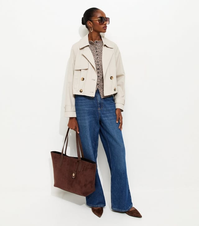 New Look Women's Brown Leopard Print Button Through Tank Top New Look - 2