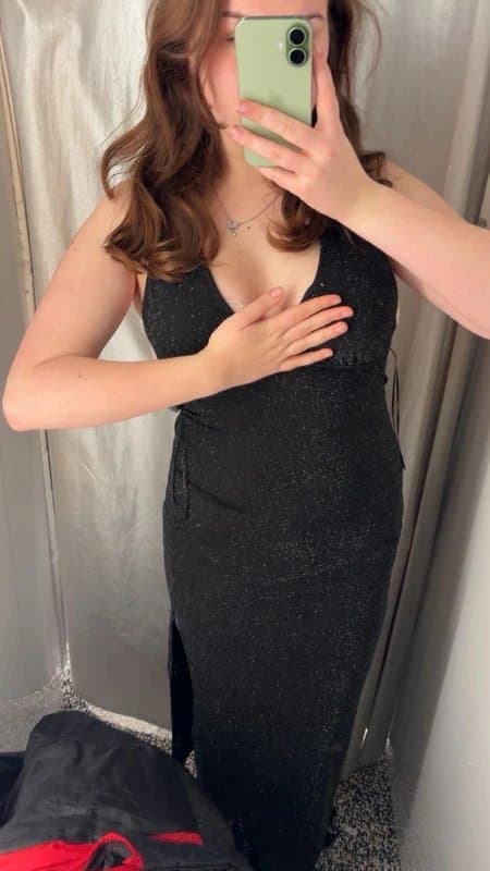 Bershka Sequin halter neck