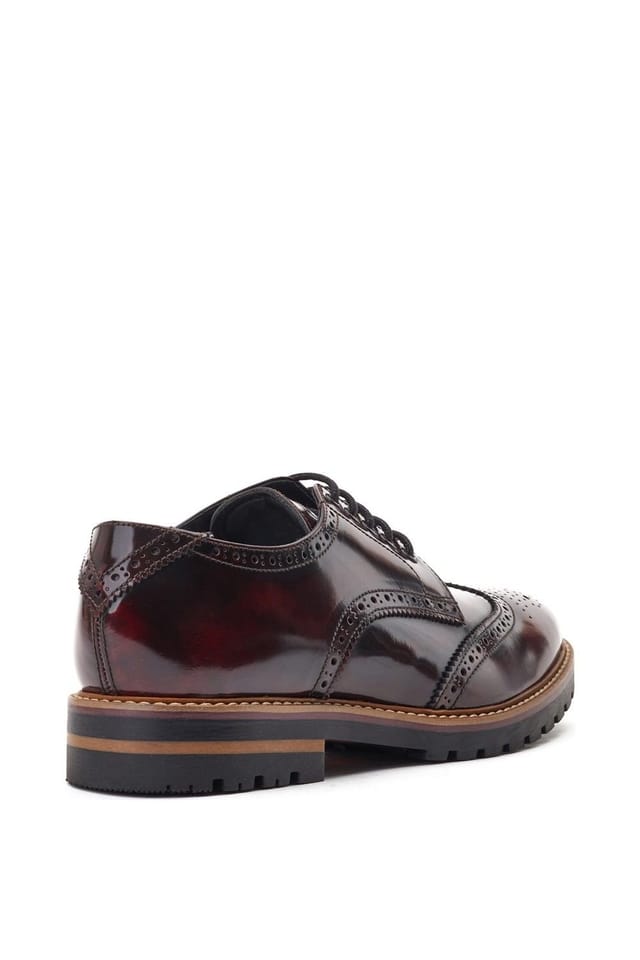 Base London Base London Men's Gibbs Hi Shine Shoes in Dark Red - 2