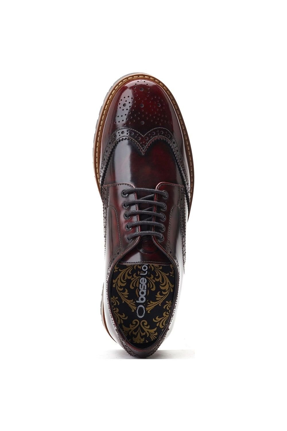 Base London Base London Men's Gibbs Hi Shine Shoes in Dark Red - 4