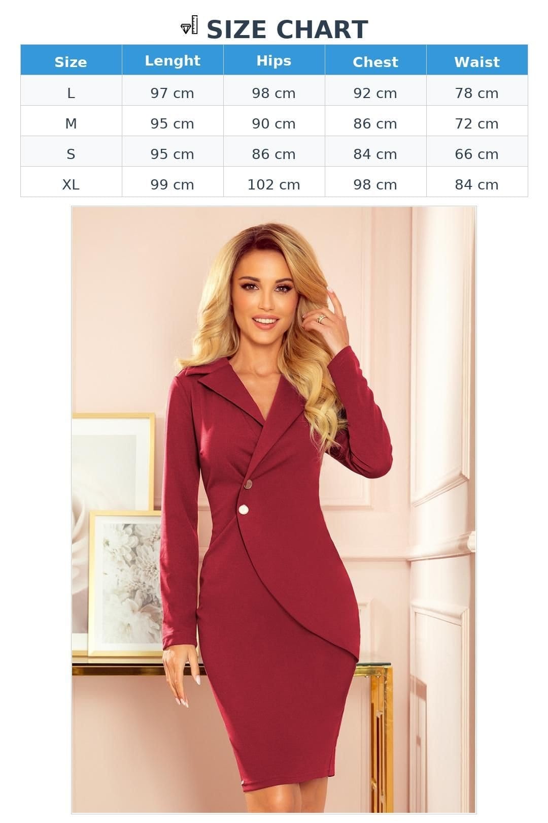 Love Lace Love Lace Women's Fitted Button Collar Dress in Burgundy - 4