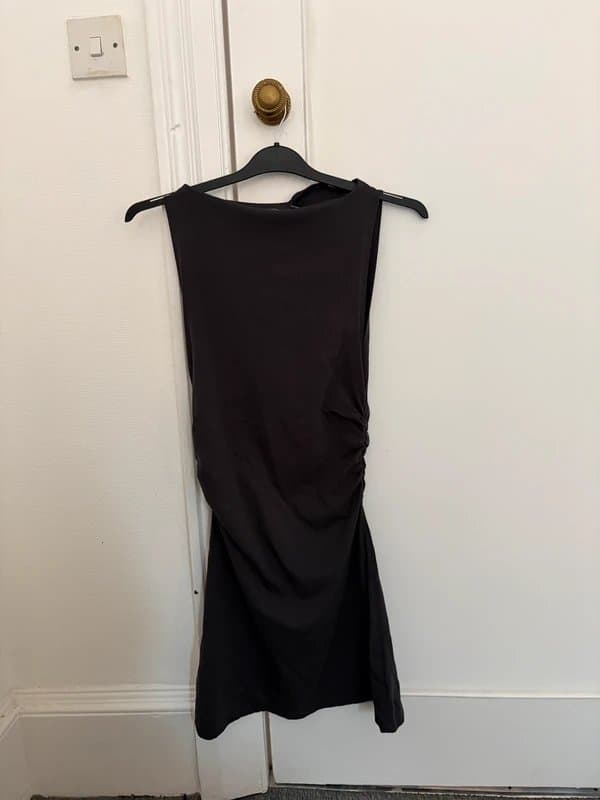 ASOS Design Grey ruched dress