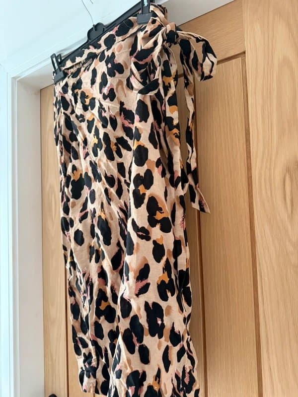 Never Fully Dressed Never Fully Dressed Leopard Print Midi-wrap skirt