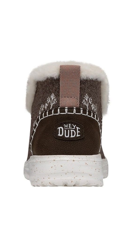 Hey Dude Hey Dude Women's Denny Wool Faux Shearling Boots in Walnut - 2