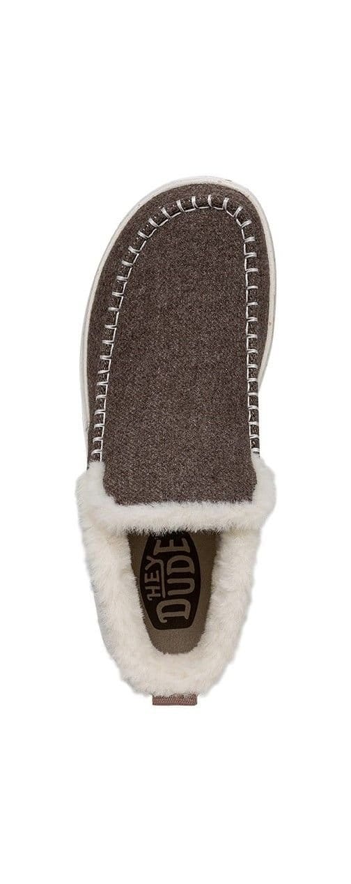 Hey Dude Hey Dude Women's Denny Wool Faux Shearling Boots in Walnut - 4