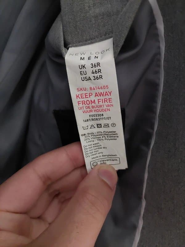 New Look New Look men's suit - grey - skinny fit