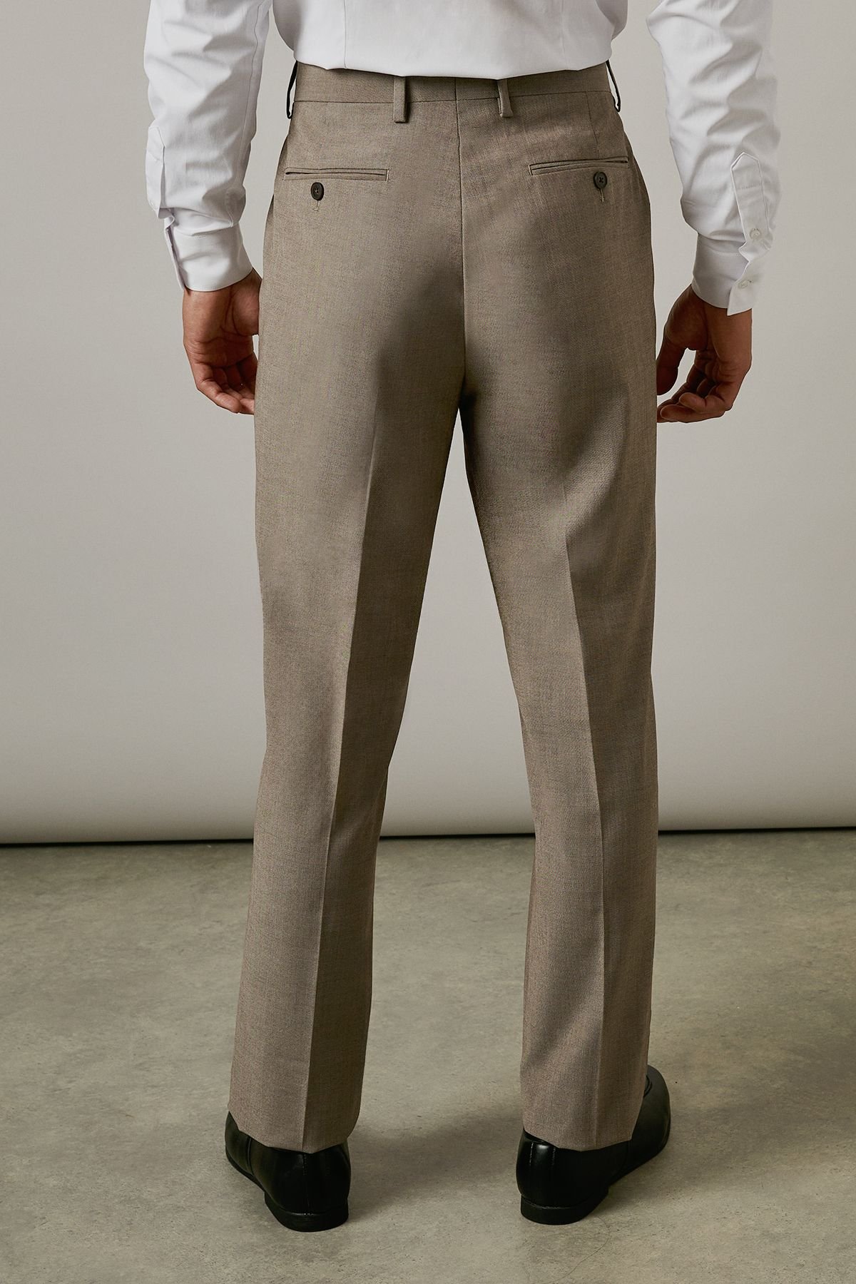 Burton Burton Men's Light Brown Tailored Fit Trousers - 3