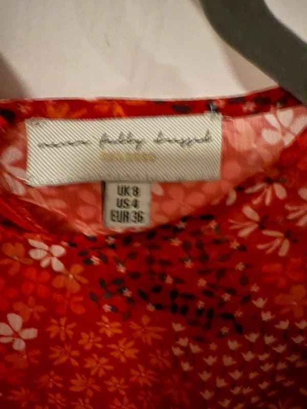 Never Fully Dressed Never fully dressed sheer dress size 8 red white blue floral
