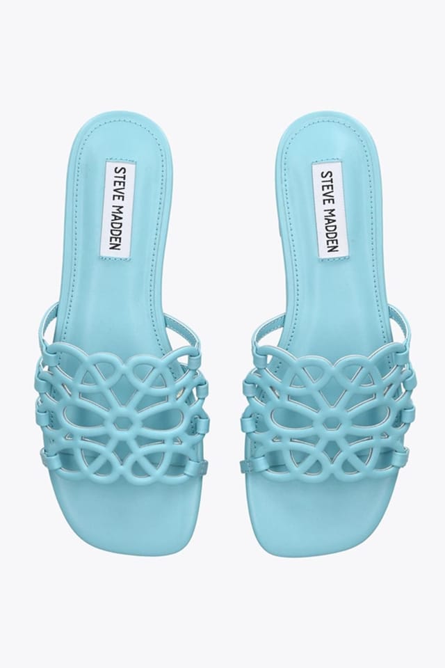 Steve Madden STEVE MADDEN Women's 'Lotus Blue' Leather Sandals in Blue - 2