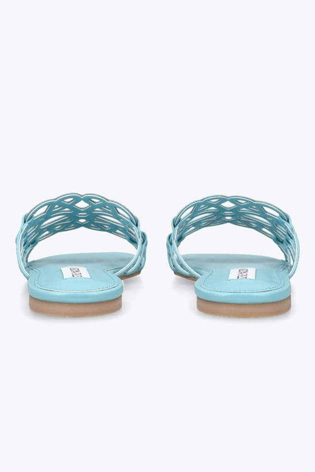 Steve Madden STEVE MADDEN Women's 'Lotus Blue' Leather Sandals in Blue - 3