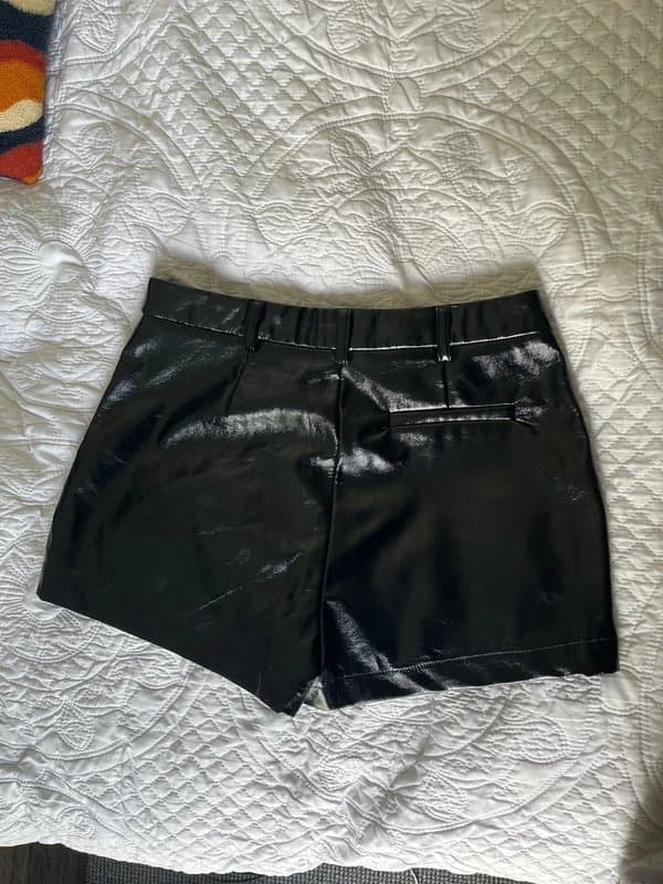 ASOS Design ASOS black vinyl shorts