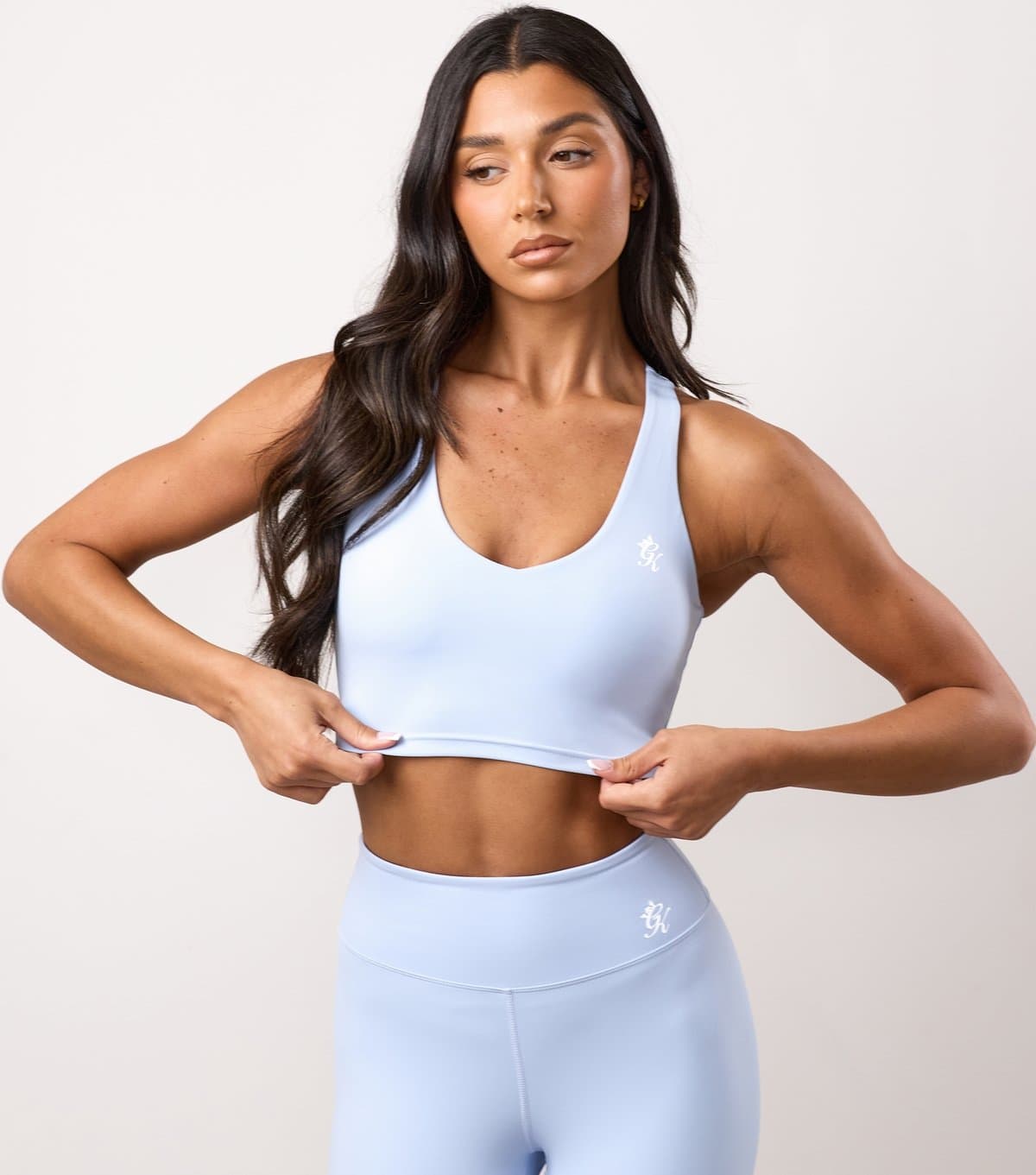 Gym King Gym King Light Blue Logo Print Tank Top