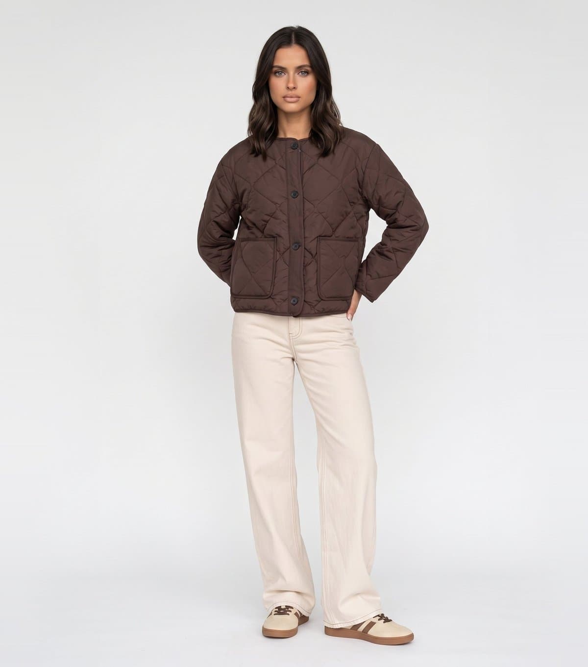 Urban Bliss Women's Brown Quilted Jacket Urban Bliss New Look
