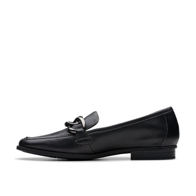 Clarks Clarks Women's Sarafyna Iris Loafer Black Soft Slip Ons, Loafers - 2