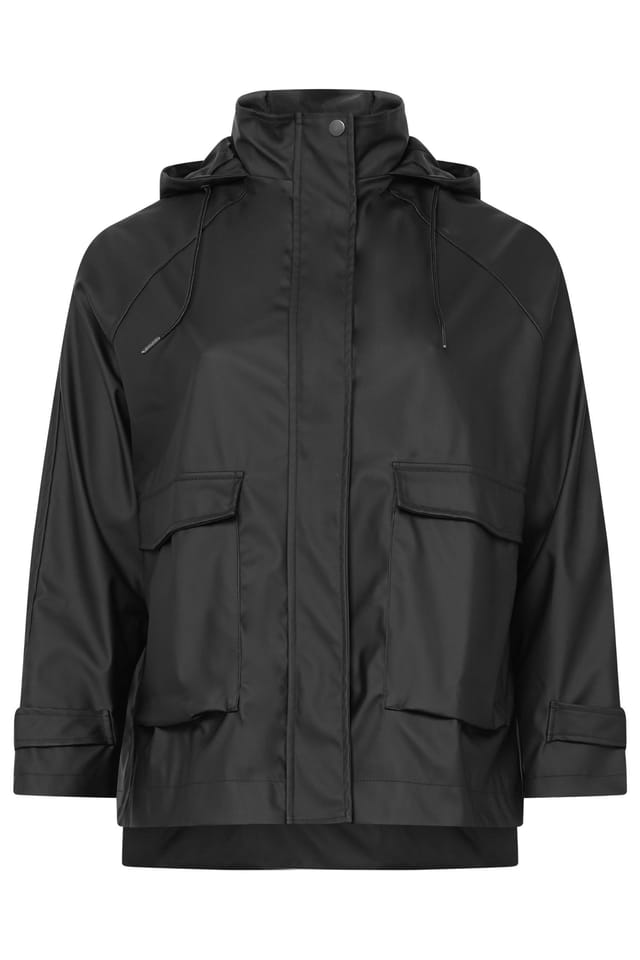 Yours Yours Women's Rain Jacket in Black - 2