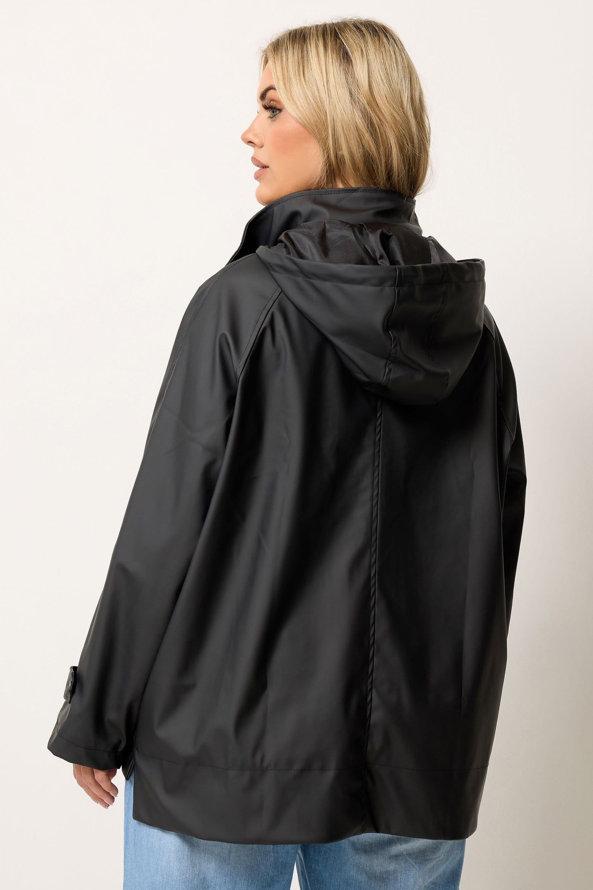 Yours Yours Women's Rain Jacket in Black - 4