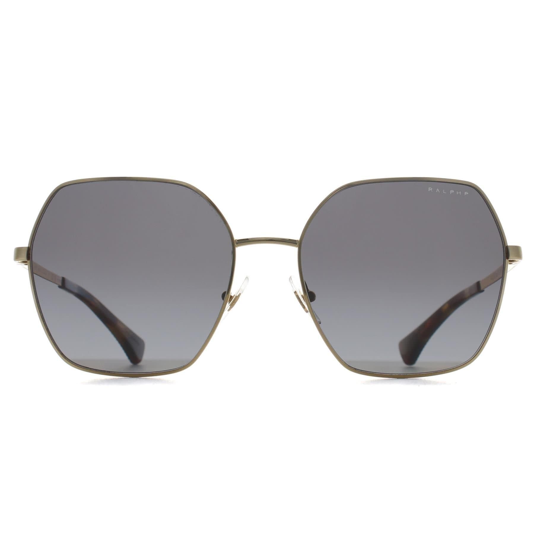 Ralph by Ralph Lauren Ralph by Ralph Lauren Women's Square Shiny Gold Polarized Gradient Grey RA4138