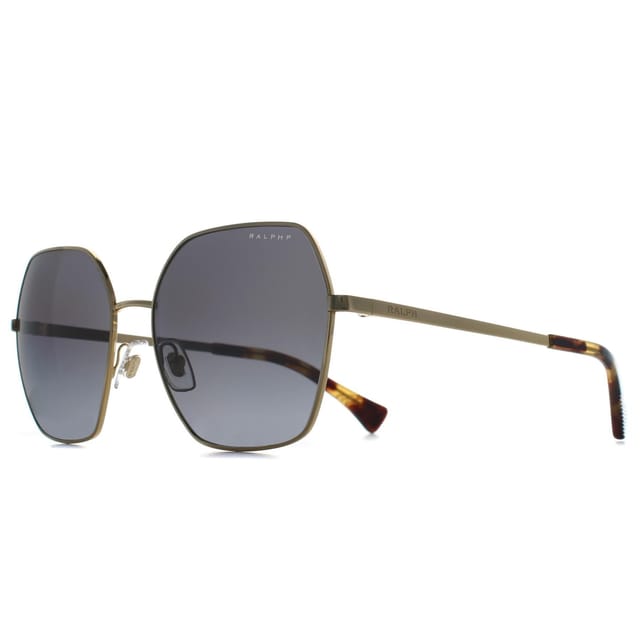 Ralph by Ralph Lauren Ralph by Ralph Lauren Women's Square Shiny Gold Polarized Gradient Grey RA4138 - 2