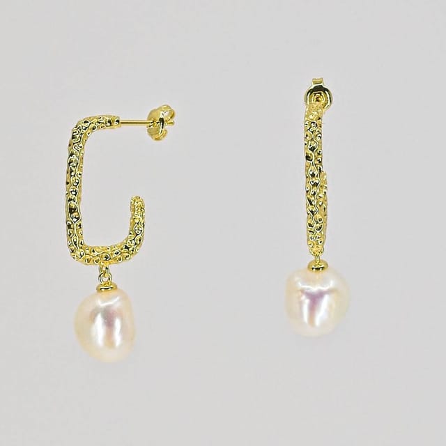 Nudie Jewellery Nudie Jewellery Women's 'Nudie' Nacre Pearl Earrings in 18k Gold - 2