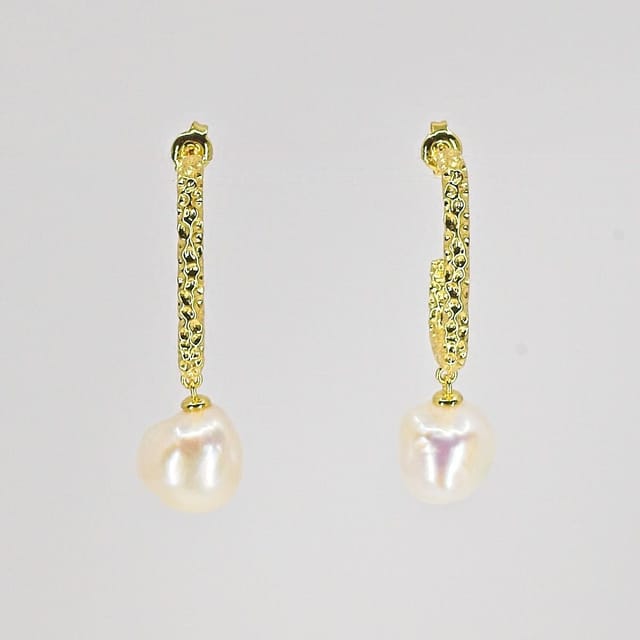 Nudie Jewellery Nudie Jewellery Women's 'Nudie' Nacre Pearl Earrings in 18k Gold - 3