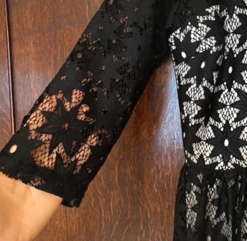 ASOS Asos Black Lace Part Dress 10