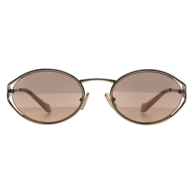 Miu Miu Miu Miu Women's Oval Pale Gold Rose Pink Mirror MU52YS - 2