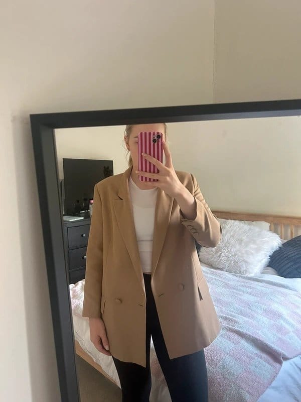 ASOS Design Camel Oversized Blazer