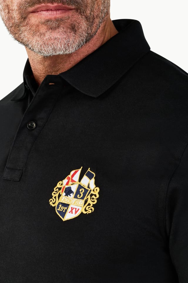 raging bull Raging Bull Men's Classic Crest Polo in Black - 3