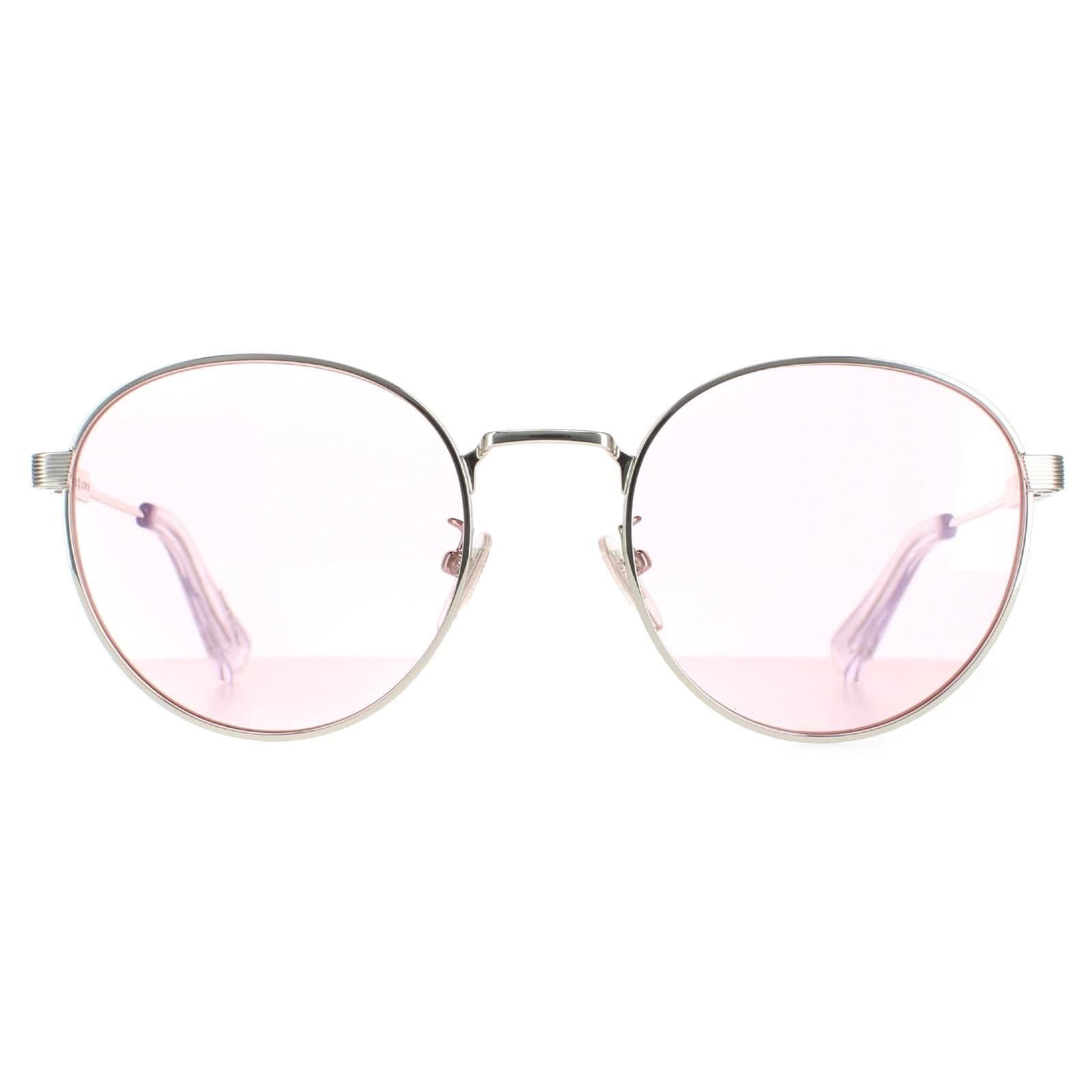 Police Police Men's Shiny Palladium Pink Round Sunglasses