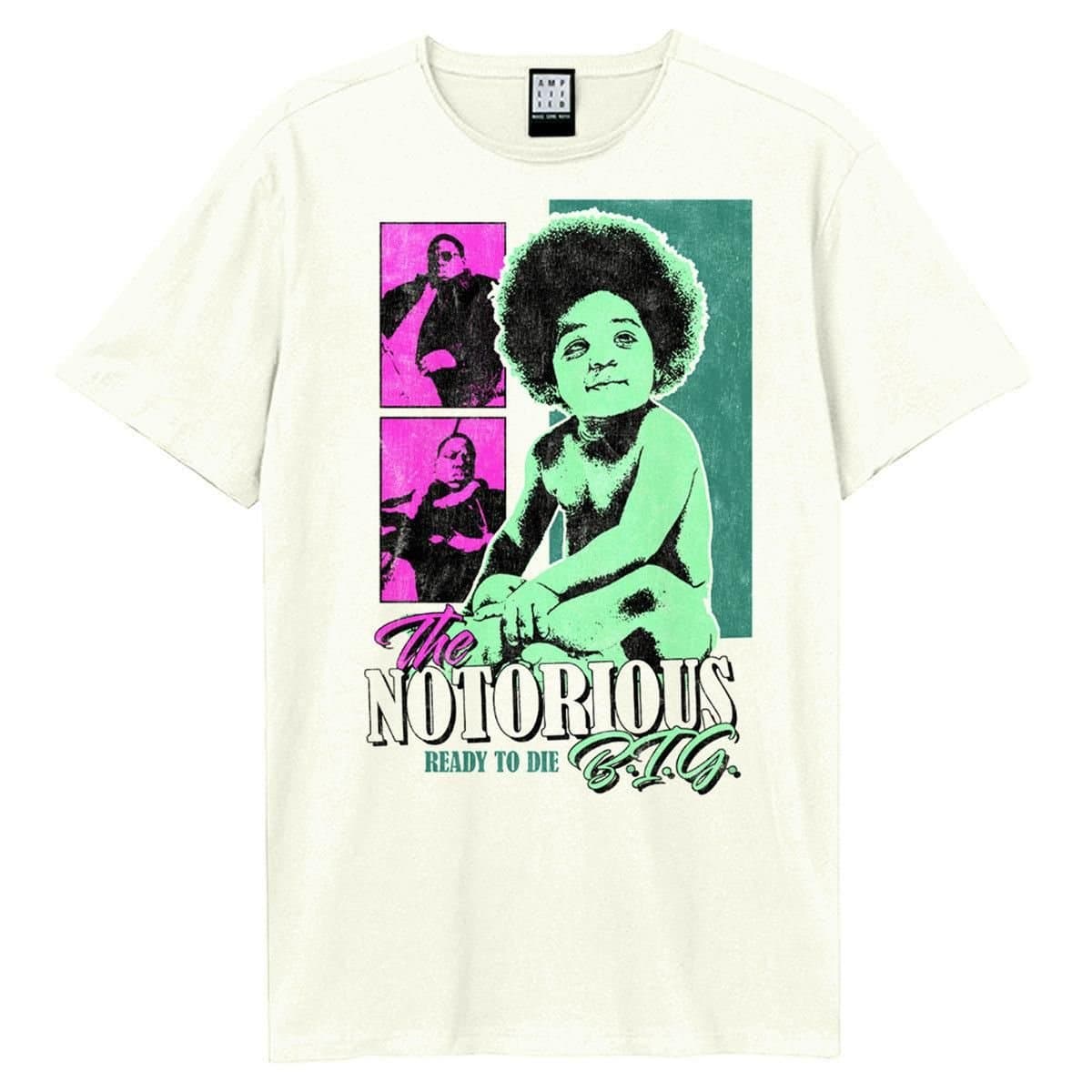 Notorious B.I.G. Notorious B.I.G. Men's Ready To Die Biggie T-Shirt in White