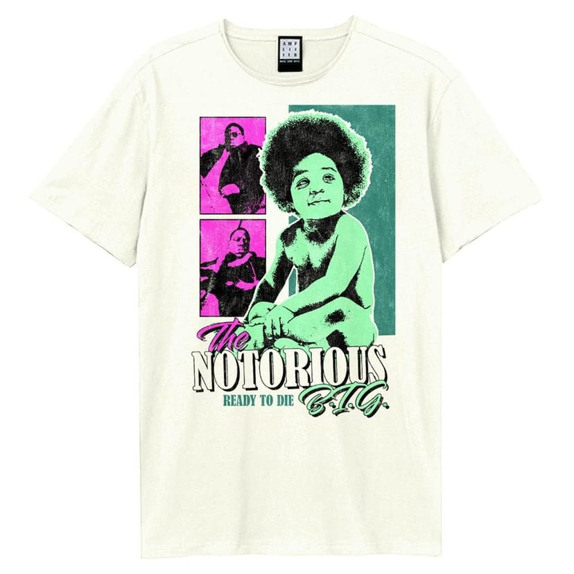 Notorious B.I.G. Notorious B.I.G. Men's Ready To Die Biggie T-Shirt in White - 1
