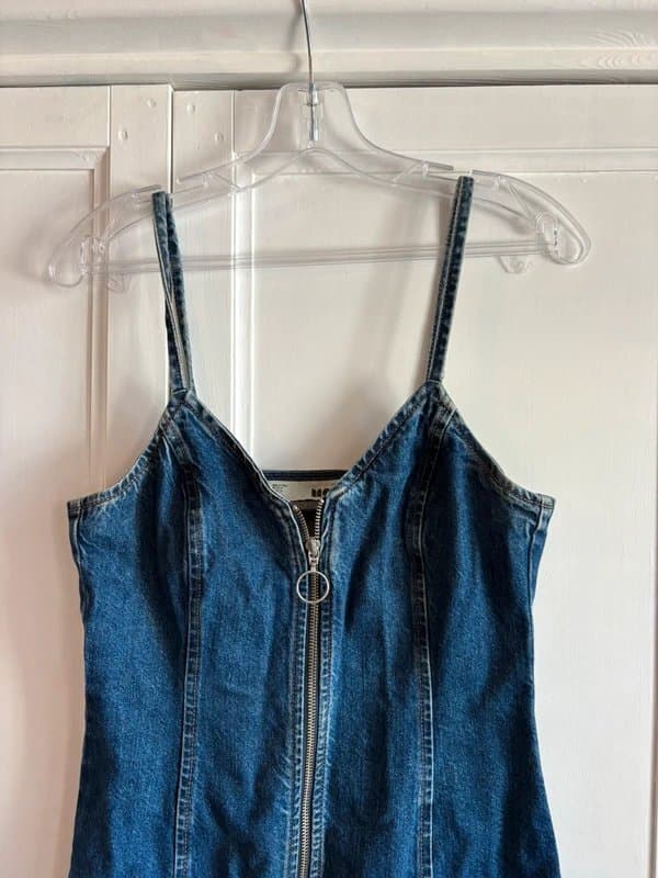 Topshop Denim zip up summer dress