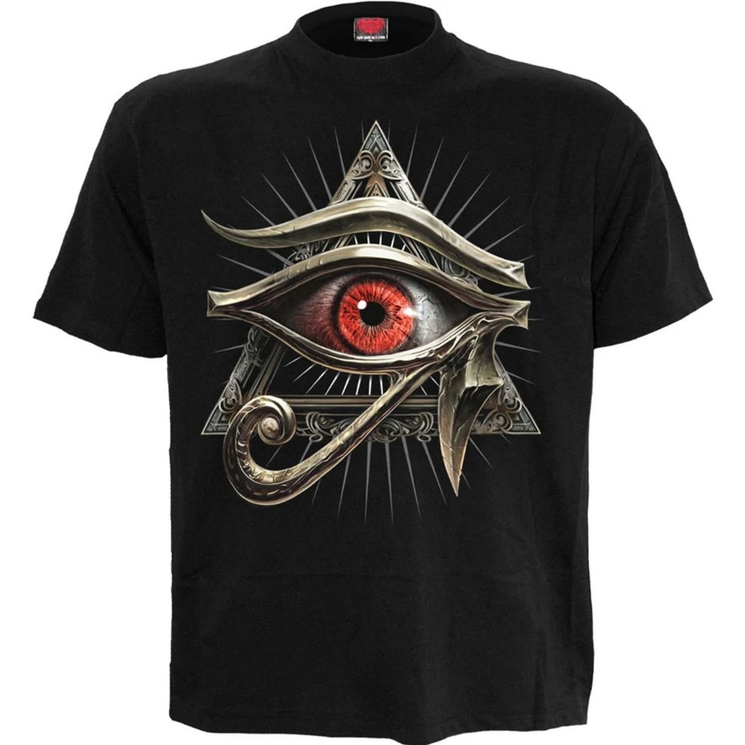 Spiral Direct Spiral Direct Men's Evil Eye Back Print T-Shirt in Black