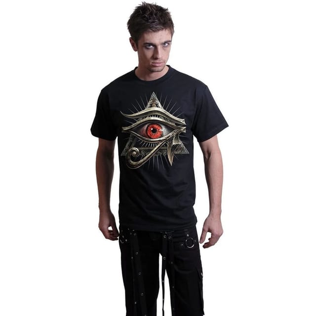 Spiral Direct Spiral Direct Men's Evil Eye Back Print T-Shirt in Black - 3