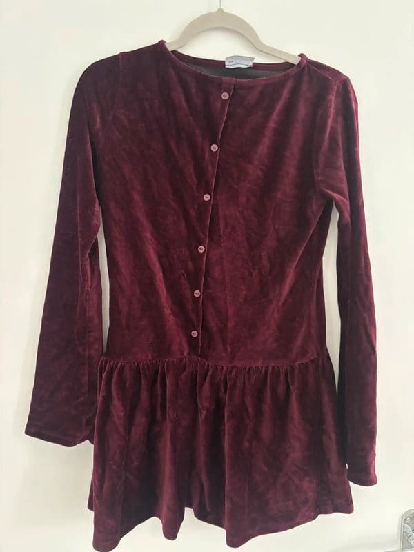 ASOS Burgundy Velvet Mini Dress