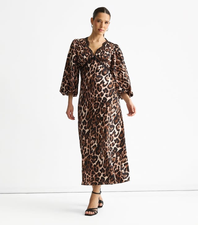 Gini London Women's Brown Leopard Print Dress Gini London New Look - 3