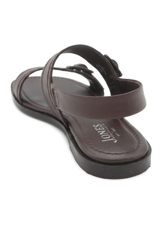 Jones Bootmaker Jones Bootmaker Women's Haniya Leather Dual Buckle Fasten Sandals in Brown - 3
